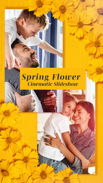 Spring Flower Cinematic Slideshow Stories Opener for Social Media