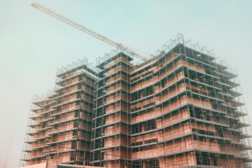 Building under construction, exterior