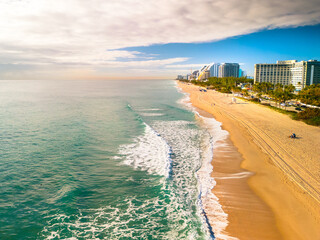 Fort Lauderdale, Florida beach in the morning