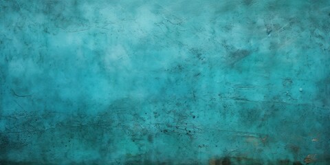 Turquoise wall texture rough background dark concrete floor old grunge background painted color stucco texture with copy space empty blank 