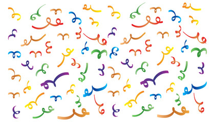 Colorful bright confetti background. Festive vector illustration