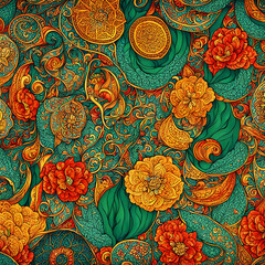 pattern with flowers illustration art