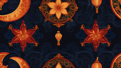 Traditional Thai painting illustration
