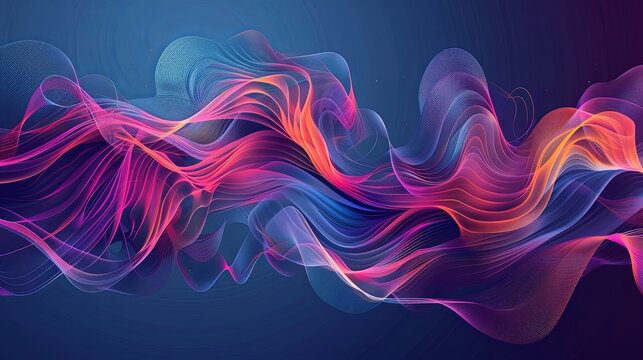 An abstract composition of graphic elements, perfect for brands seeking innovation and modernity. Ideal for technology or media projects, offering a contemporary visual appeal. Generative AI.