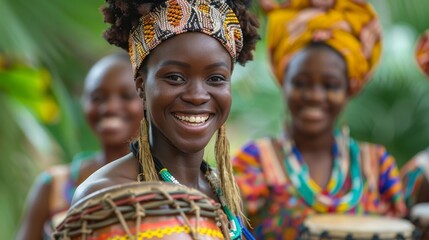 A woman with dreadlocks is smiling at the camera