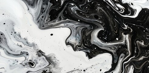 Monochrome marble pattern on dark background, resembling wind waves in grayscale