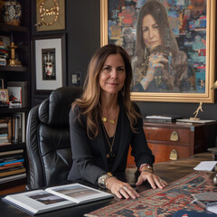 Fototapeta premium Business woman in his office