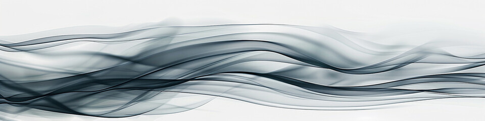 Stormy gray wave abstract, intense and moody stormy gray wave flowing on a white background.