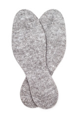 Soft footwear insoles on white