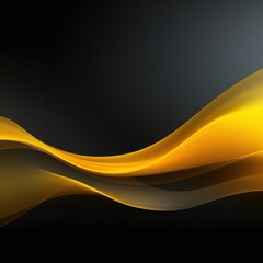 Yellow black white glowing abstract gradient shape on black grainy background minimal header cover poster design copy space empty blank copyspace