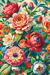 seamless pattern with roses