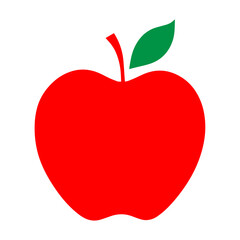 red apple isolated on white
