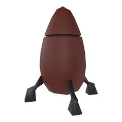 Rocket Egg isolated on white background