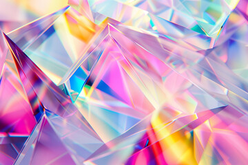 abstract background consisting of colorful crystals of different shapes and sizes