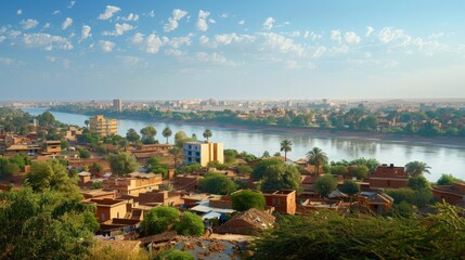 Niamey Niger River Skyline