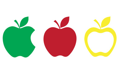 set of  apples vector