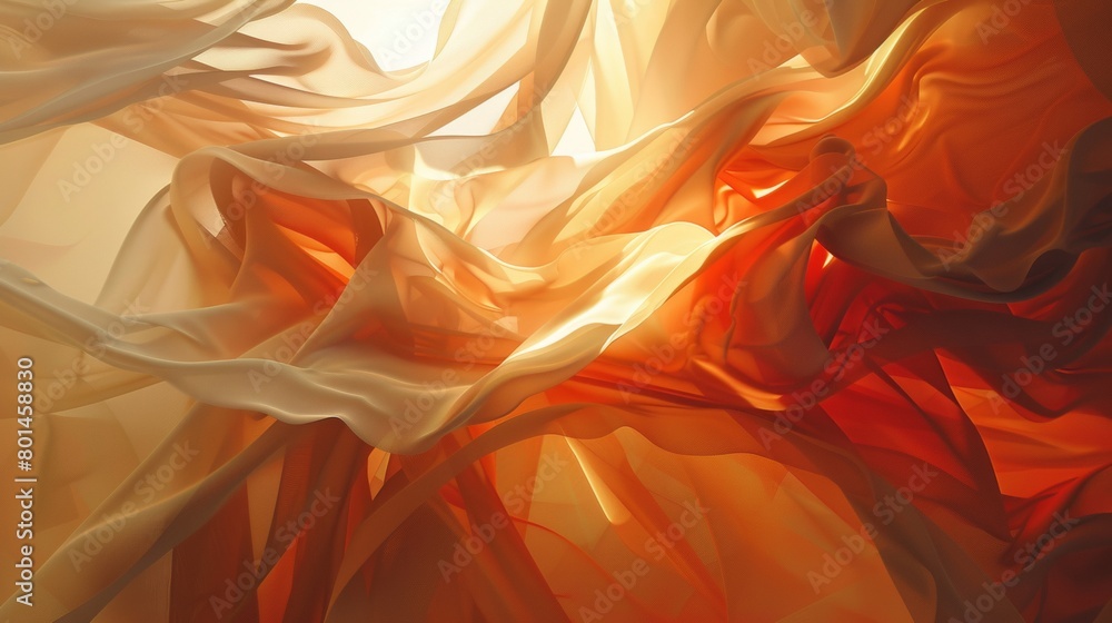 Poster an abstract digital painting exploring the interplay of light and shadow.