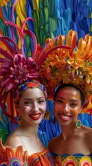 Festive Cinco de Mayo Celebration: Vibrant Makeup and Joyful Expressions