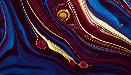 maroon gold abstract texture marble pattern liquid ink paint generative ai