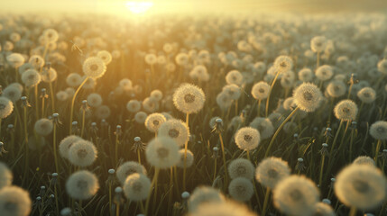 Field of dandelion 