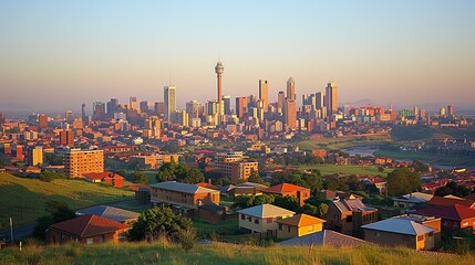 Johannesburg Gold Mining Skyline