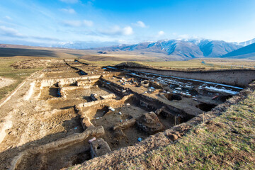 Archaeological excavations of an ancient city
