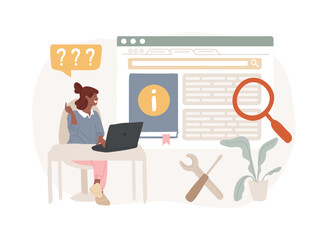 Guides isolated concept vector illustration.