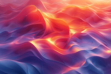 Fototapeta premium An abstract painting of a fiery ocean