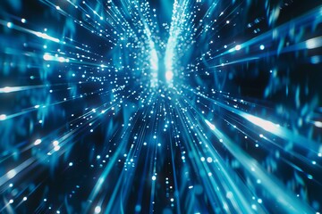 Fototapeta premium abstract blue background with rays and blue beam