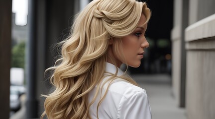 long blonde hair