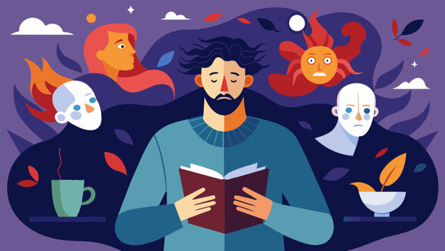 A playwright with schizophrenia explores the blurred lines between reality and imagination in their work drawing from personal experiences with. Vector illustration