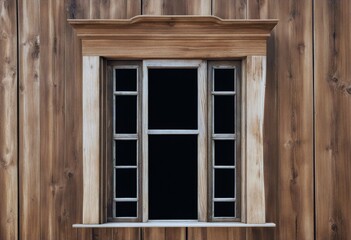 isolated white background window frame wooden