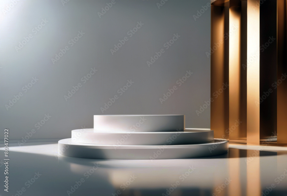 Poster 'space scene 3d presentation render shiny abstract style background mock elegant minimalism copy pod
