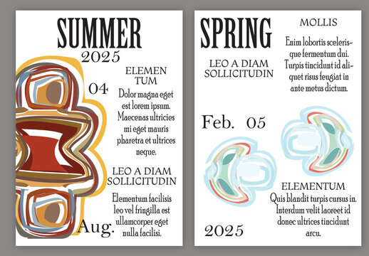 Flyer A4 Abstract Shape on White Background