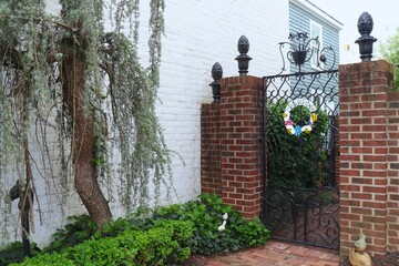Decorative Outdoor Garden with Gate