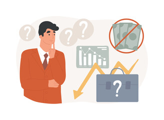 Unemployment isolated concept vector illustration.