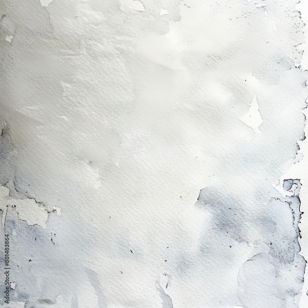 Poster a white background with a greyish color. the background is a bit blurry and has a rough texture