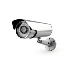 3d rendering of security camera on white background with soft shadow