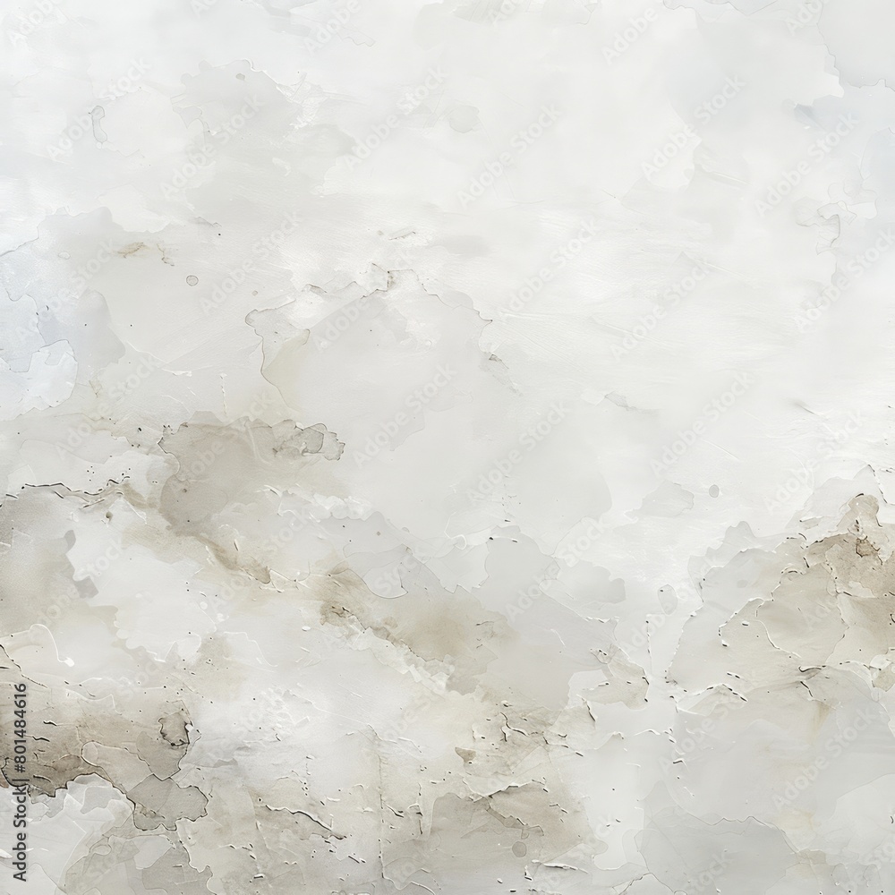 Poster a white background with a few clouds and a few brush strokes