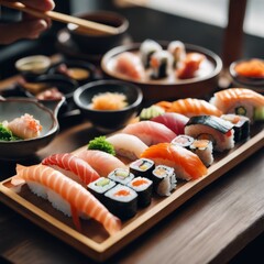 sushi on a plate