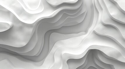 Fototapeta premium A white wall with waves at the top and bottom