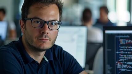 Obraz premium Tech Professional in Modern Office