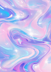 Iridescent color marble pattern background with glitter
