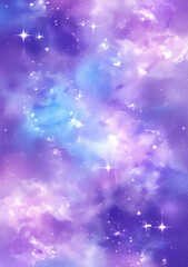 Ultra glossy cosmic sky pattern background with nebula textures