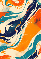 Obraz premium Pastel marble texture with soft swirls of pink and blue