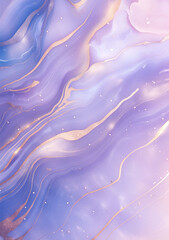 Abstract background with cool-toned marble and silvery glitter accents