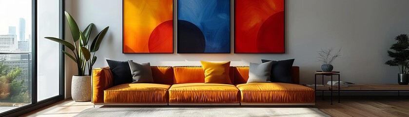 Generate a professional interior design concept for a modern living room
