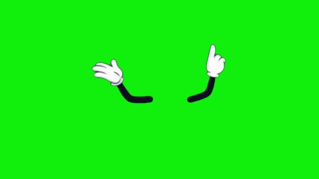 Abstract animation of two hand movements  