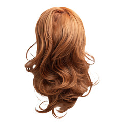 Obraz premium Hairstyling wig on white background,png