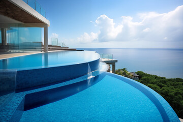 Fototapeta premium swimming pool in hotel